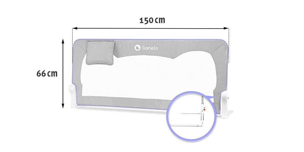 Medidas de una barrera de cama infantil para cama nido